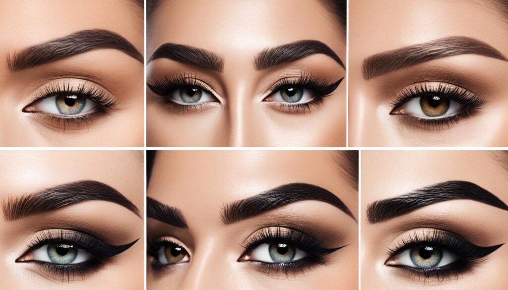 different brow shapes