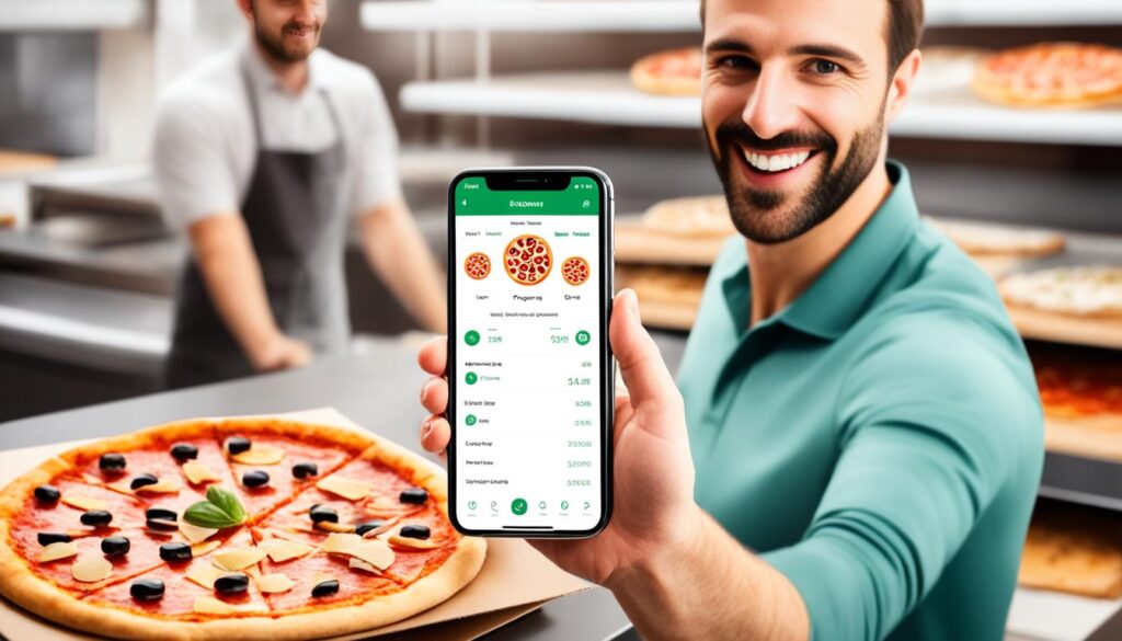 Placing an Order with a Pizza Delivery Tracker